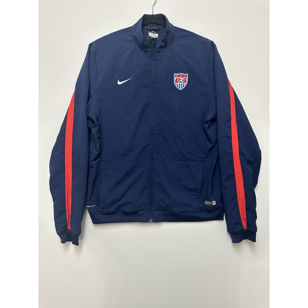 Nike USA National Team Soccer Jacket  Womens  XL Navy Football Training Fleece